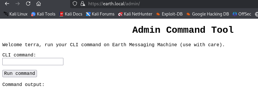 admin login